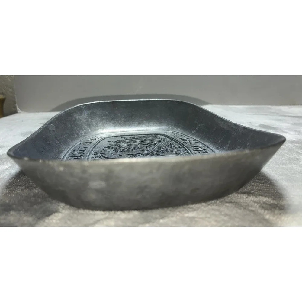 Pewter Bread Tray Give Us This Day Our Daily Bread‎ 8x6